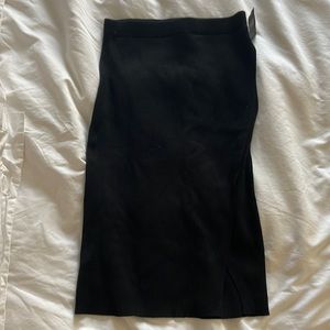 Black sweater midi skirt